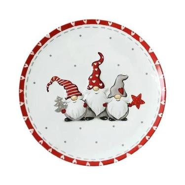 Imagem de Conjunto De Louças Cerâmicas Do Papai Noel Nórdico, Prato, Talheres, E