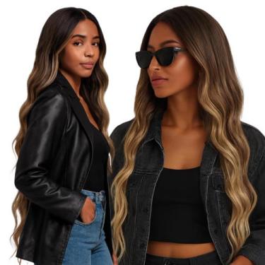 Imagem de Peruca Ondulada Ombre Loiro sem Franja Orgânica - MayaHair