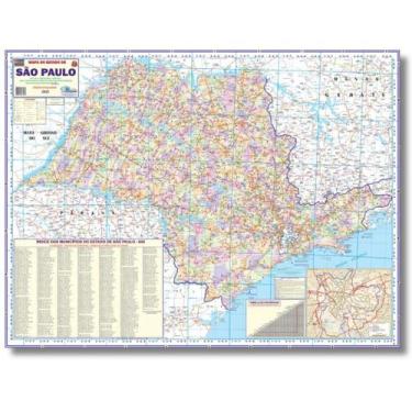 Imagem de Mapa do Estado De São Paulo - Político - Rodoviário - Turístico Edição