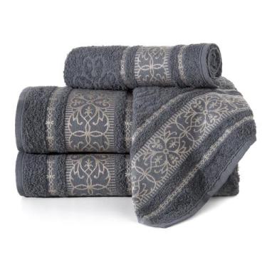 Imagem de Kit Toalha de Banho e Rosto 4 Peças 100% Algodão Grande Grossa Fibra F