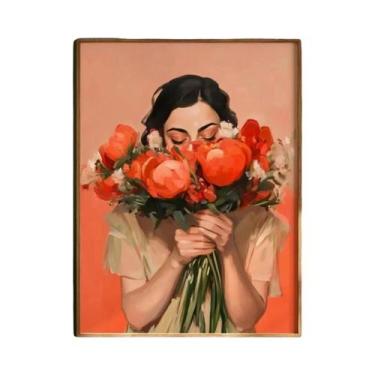 Imagem de Impressão Em Tela Minimalista De Flor Abstrata Verde Para Decoração Mo