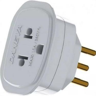 Imagem de Pino Adaptador Daneva Universal 2 Polos+Terra 10A. Antigo/Novo 1661 - 