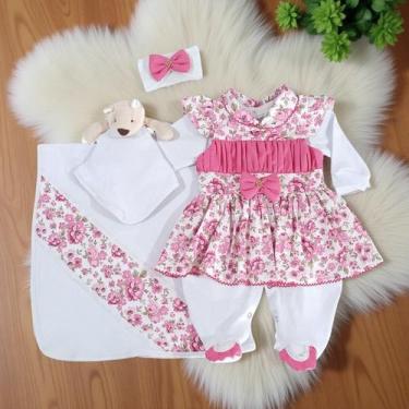 Imagem de Saida de Maternidade Para Bebê Menina 05 peças Charlote Roupas de Bebê