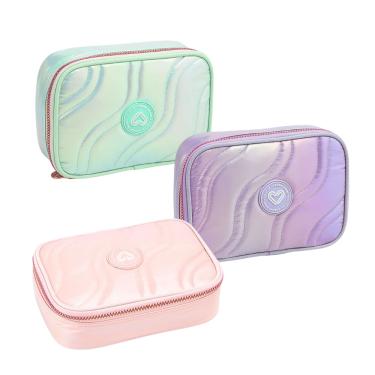 Imagem de Estojo Escolar Lapis Box Holografico Waves Color Up Cor Lilás Holográfico Seanite