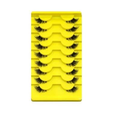 Imagem de Cílios Postiços Naturais Estilo Gatinho Com Faixa Transparente, Cílios