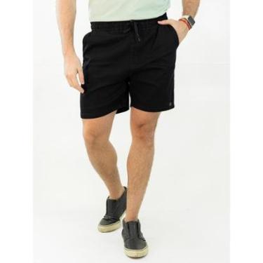 Imagem de Short Masculino Sarja Preto Cordão Cintura Anticorpus-Masculino