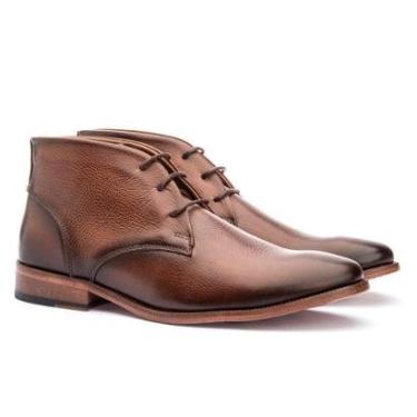 Imagem de Bota Masculina Ankle Boot Sola De Couro com Antiderrapante Floater Tam-Masculino