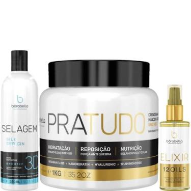 Imagem de Borabella Selagem 3D 350ml + Máscara Pratudo 1kg + Elixir 60ml