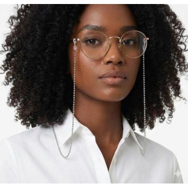 Imagem de Cordão Corrente Para Óculos 60cm Banhado A Prata 925 - RL Star, Pratea