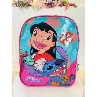 Imagem de Mochila Infantil Pequena Lilo Stitch e Angel Verde - Estilo e Praticid