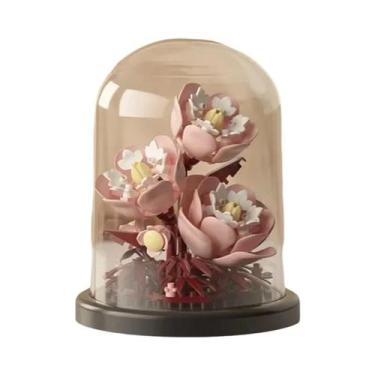 Imagem de Conjunto De Blocos De Montar 3D DIY Buquê Eterno De Rosas Com Caixa De