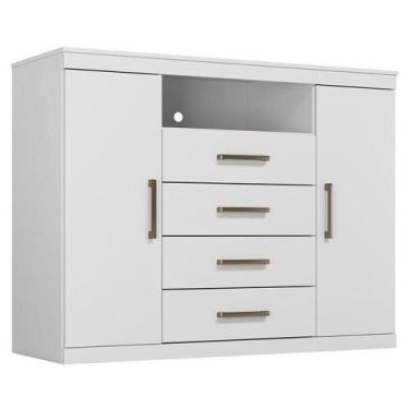 Imagem de Comoda Havana Master Branco Brilho - Santos Andirá