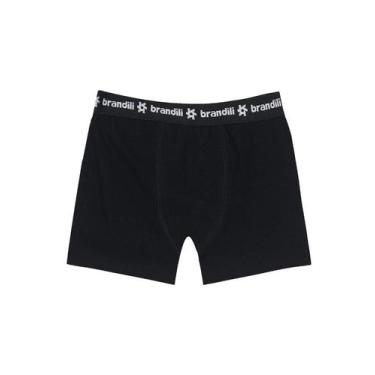 Imagem de Cueca boxer infantil menino em cotton Brandili, Preto, GG