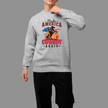 Imagem de Moletom Gola Careca Basico Masculino Casual Estiloso Inverno Blusa De 