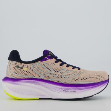 Imagem de Tênis Olympikus Corre Max Feminino Bege e Roxo, 38