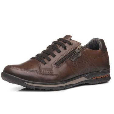 Imagem de Sapatenis Masculino Conforto Moderno Couro AMORTECH Pegada