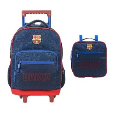 Imagem de Kit Mochila De Rodinha + Lancheira Barcelona 16648-Masculino