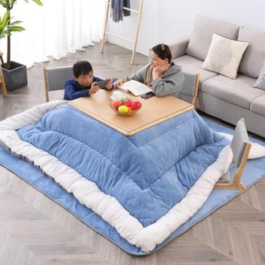 Imagem de Mesa De Aquecimento Kotatsu Mesa De Aquecimento De Carvalho Estilo Japonês Mesa Kotatsu Mesa De Centro De Tatame Doméstico Mesa Baixa Necessidades De Inverno, Brown, 80 * 80 * 45cm