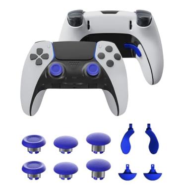Imagem de CHARM FOCUS Alavancas De Substituição Para Controle Ps5 Edge, 4 Botões, Gatilhos, Kits Acessórios, Peças Reposição, Alavanca Analógica Altura Ajustável Edge
