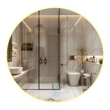 Imagem de Espelho Redondo 50cm Iluminado Led Touch Screen-luz Indireta - - Ornat