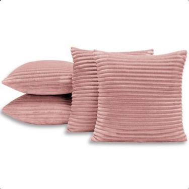 Imagem de Kit 4 Capas de Almofadas Decorativas 45x45 cm - Bia Enxovais, Rosé