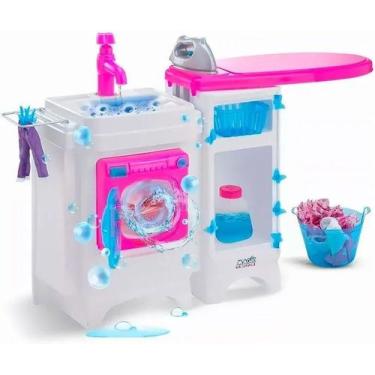 Imagem de Máquina de Lavar Brinquedo Lava e Passa com Tábua Infantil Magic Toys 