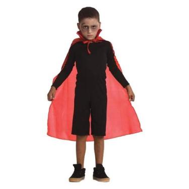 Imagem de Capa Vermelha Infantil Unissex Longa de Halloween - Fantasias Carol FS