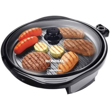 Imagem de Grill Redondo Cook e Grill 40 Mondial, Preto, 110V