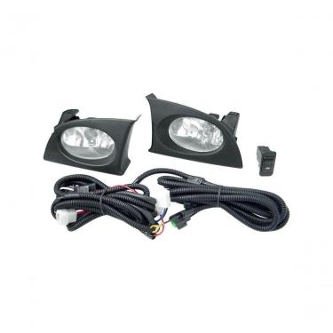 Imagem de Kit Farol Auxiliar Dianteiro HD-079 para Honda Fit 2005-2006 Preto com 2 Faróis e 2 Molduras Orbe do Brasil