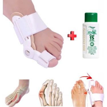 Imagem de Par Protetor Joanete Hallux Valgus Articulado + Gel 15 Ervas - MS Fisi