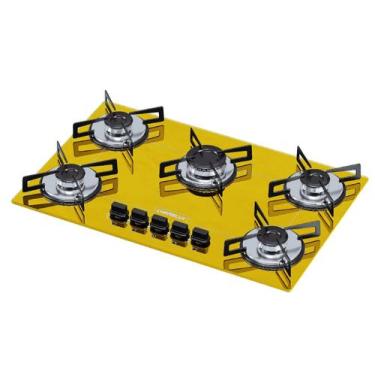 Imagem de Cooktop chamalux 5 bocas ultra chama amarelo chapa
