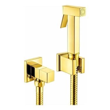 Imagem de Ducha Higiênica Quadrada De Volta Dourado Brilhante - Sollux