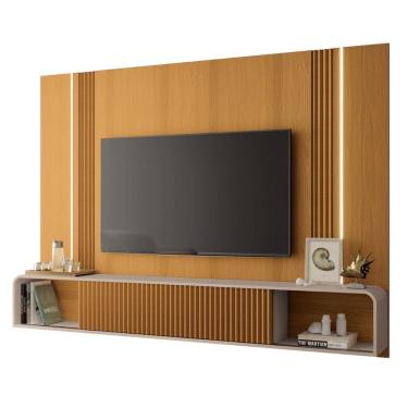 Imagem de Painel com Nicho e Led Para TV Até 85 Polegadas 2,19m Ômega