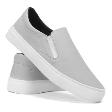 Imagem de Tênis Slip On Casual Iate Sapatênis Sem Cadarço Calce Fácil Elástico Leve Macio Confort...