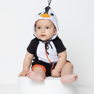 Imagem de Macacão bebê infantil animais verão-Pinguim- Elefante - Dino - Lessa K