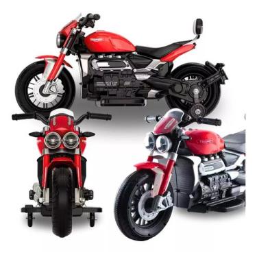 Imagem de Mini moto eletrica infantil 6v triumph rocket 3gt vermelho - importway