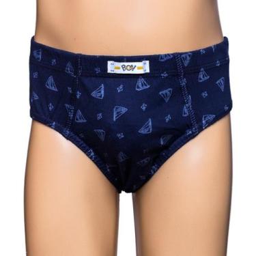 Imagem de Kit c/ 3 Cueca Slip Infantil Estampada de Algodão Dom Marco, P