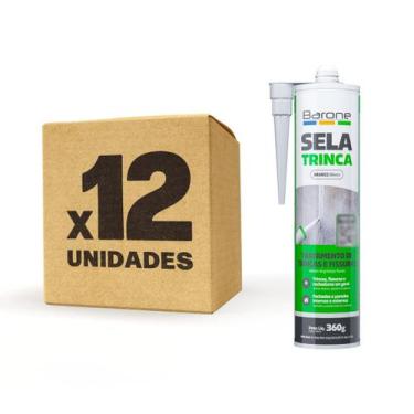 Imagem de Kit 12 Cola Pu Branco Veda Sela Trinca Barone 360g