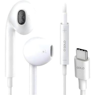 Imagem de Fone de ouvido com entrada tipo c controle de volume a'gold - A GOLD
