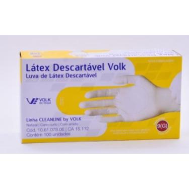 Imagem de Luva de Látex Descartável Grande (Cx100Un) da Volk