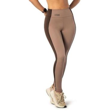Imagem de Legging Fitness Upttack Cintura Alta Cor:Café/AvelãTamanho:M - Dussel,