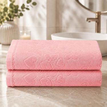 Imagem de kit 2 Toalhas Lavabo Pequenas Mãos 100% Algodão Aveludadas 30x45 cm - 