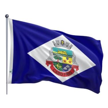 Imagem de Bandeira do Município de Cabo Frio Dupla Face Estampada Tamanho 90x128