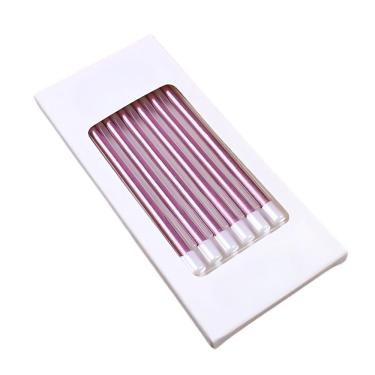 Imagem de Vela de Aniversário Rosa Metalizada 12cm Kit com 6 Unidades Extra Festas