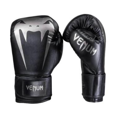 Imagem de Luva de Boxe Venum Giant Full Logo Pro - Preto, 12oz