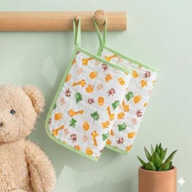 Imagem de Toalha Fraldinha de Boca Bebe Soft 100% Algodão Chupeta Absorvente Pre