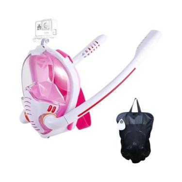Imagem de Máscara De Snorkel Para Adultos Com Tubo Duplo De Silicone, Óculos De 