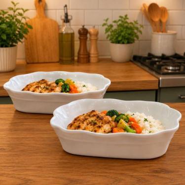 Imagem de Tigela Saladeira Bowl Em Melamina Retangular 600ml Kit 10pçs - Genéric