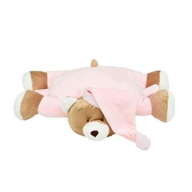 Imagem de Puppet Travesseiro de Bebe Urso Nino Rosa - Zip Toys
