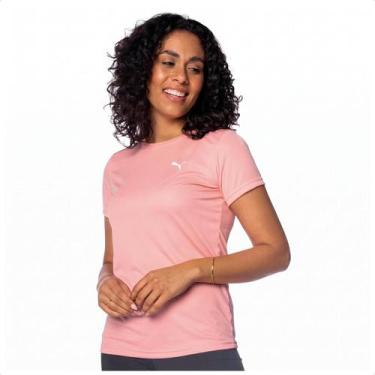 Imagem de Camiseta Puma ESS Logo Poly Tee Feminina, Rosa, GG